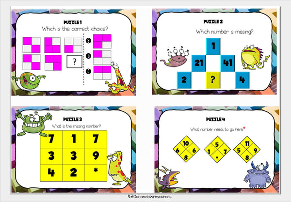 Puzzles and Brain Breaks for Upper Primary- Set 2