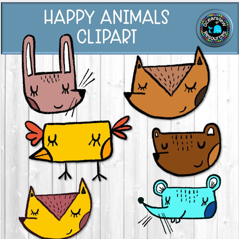 Happy animals- CLIPART