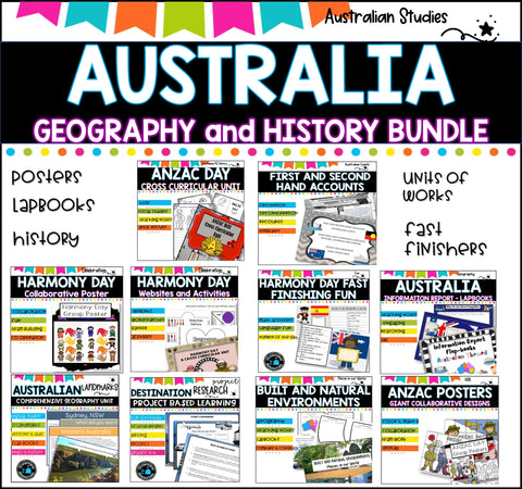 Australian Geography and Celebration Days Bundle-