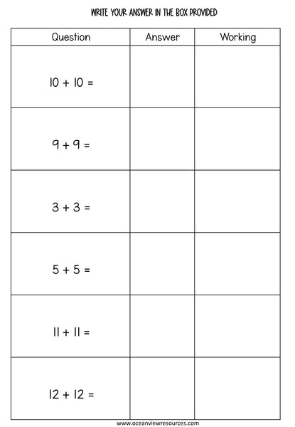 GOOGLE Picture Reveal doubles and near doubles with worksheets (4 sets)