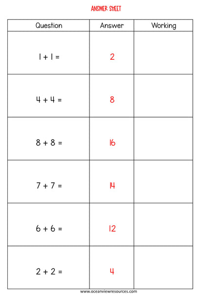 GOOGLE Picture Reveal doubles and near doubles with worksheets (4 sets)