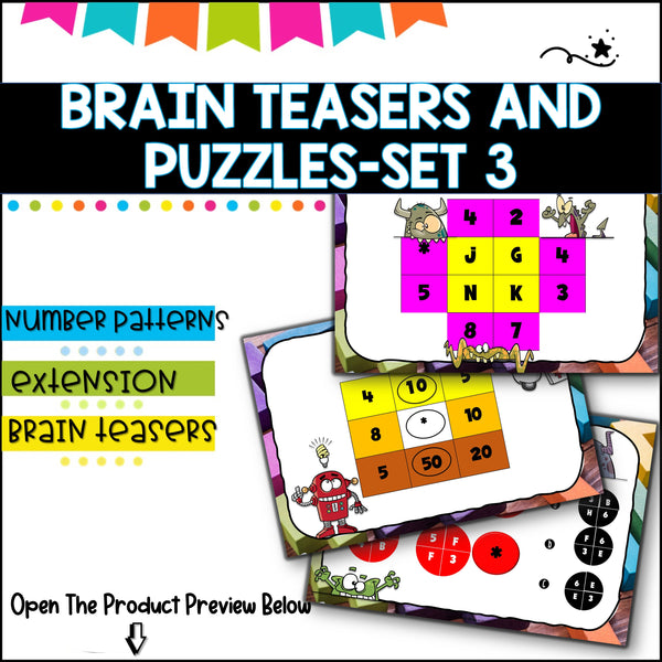 Puzzles and Brain Breaks for Upper Primary- Set 3