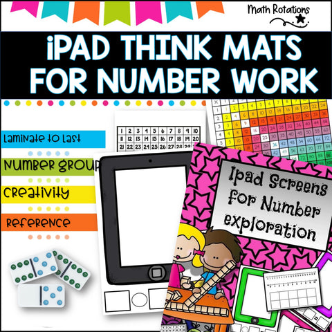 iPad Think mats for Math centers and group rotations