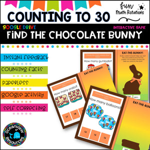 Counting to 30 Game- Google Slides paperless activity