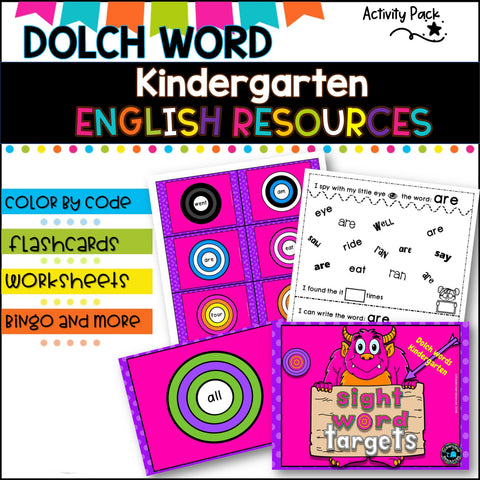 Dolch word Activity Pack-KINDERGARTEN