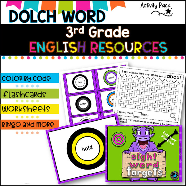 Dolch word Activity Pack-Grade 3