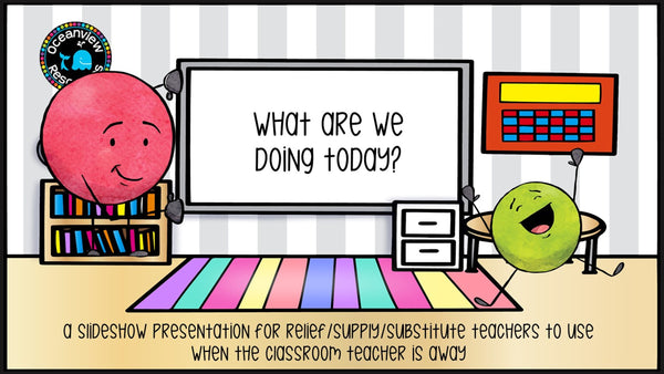 Meet the Substitute/Relief Teacher-Editable Powerpoint presentation