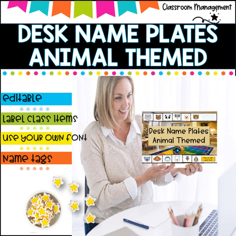 Desk Name Plates- Animal Themed