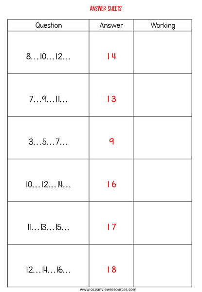 GOOGLE Picture Reveal SKIP COUNTING FROM A GIVEN NUMBER with worksheets (9 sets)