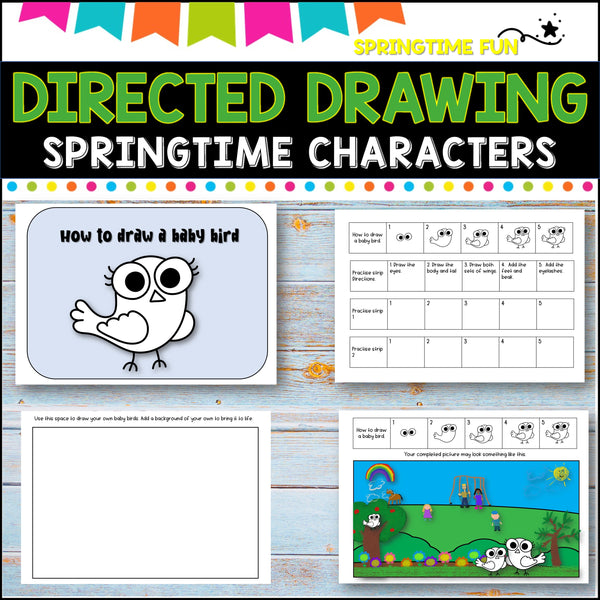 Directed Drawing -Springtime Art Following Directions