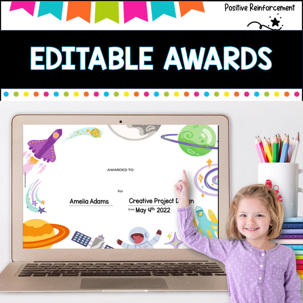 Editable Award Certificates- Suitable for All Year 30 designs to choose from