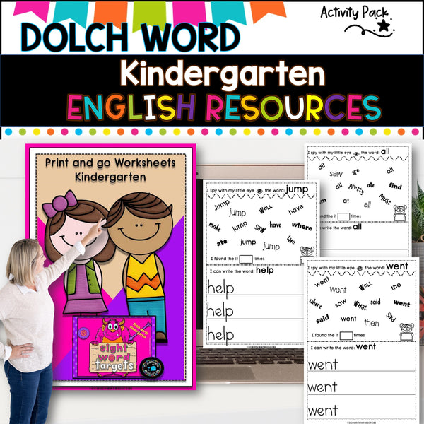 Dolch word Activity Pack-KINDERGARTEN