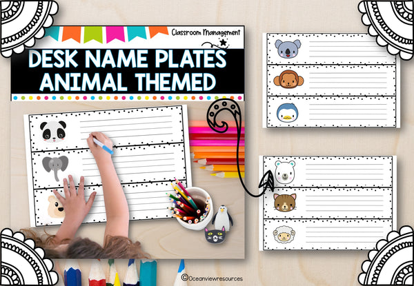 Desk Name Plates- Animal Themed