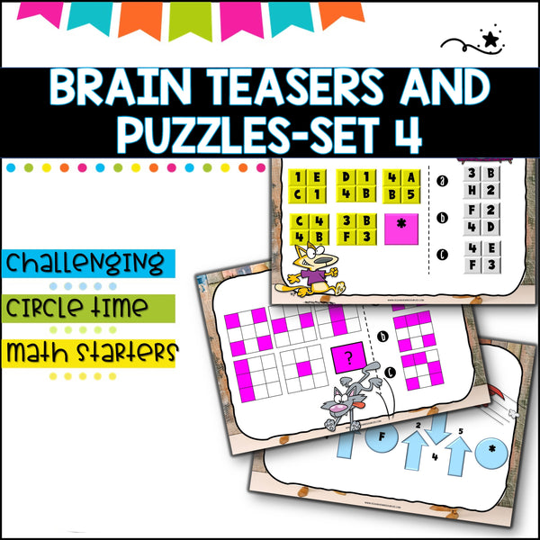 Puzzles and Brain Breaks for Upper Primary- Set 4