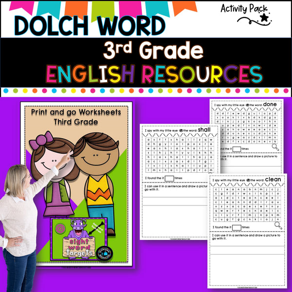 Dolch word Activity Pack-Grade 3