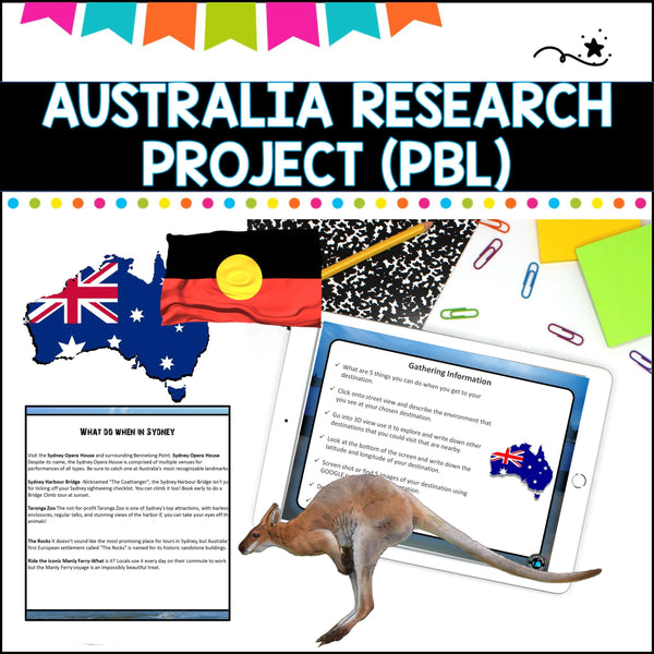 Australia Research Project- (Project Based Learning) - Oceanview Education and Teaching Supplies 