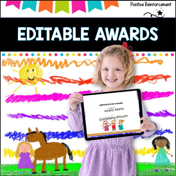 Editable Award Certificates- Suitable for All Year 30 designs to choose from