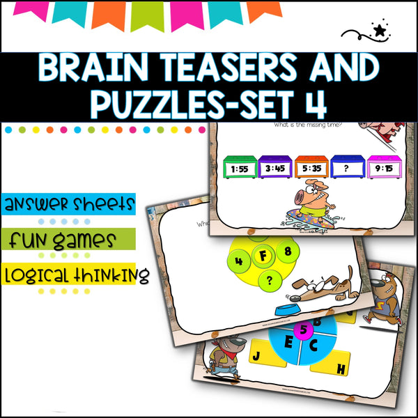 Puzzles and Brain Breaks for Upper Primary- Set 4