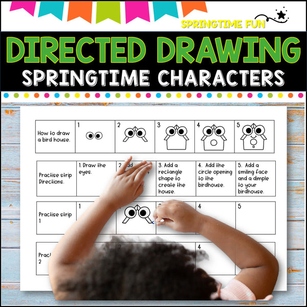 Directed Drawing -Springtime Art Following Directions