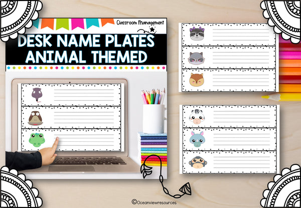 Desk Name Plates- Animal Themed