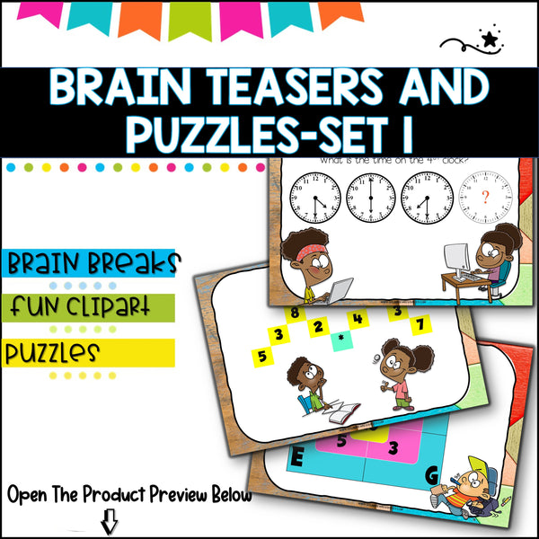 Puzzles and Brain Breaks for Upper Primary- Set 1