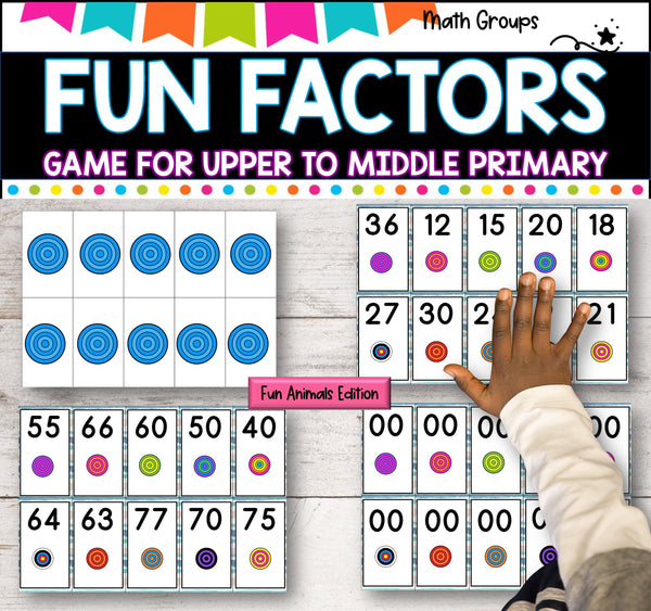 Factors Multiples Prime and Composite Numbers Game - Crazy Characters