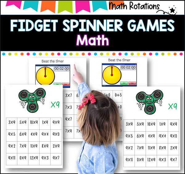 Fidget spinner math games I no prep I ideal for math groups and rotations