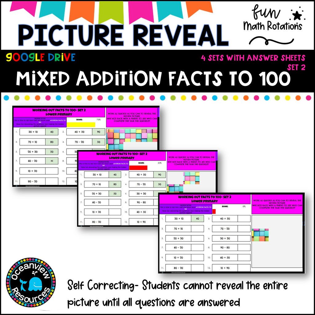 GOOGLE Picture Reveal Doubles And Near Doubles With Worksheets 4 Sets Google picture reveal doubles and near doubles with worksheets 4 sets