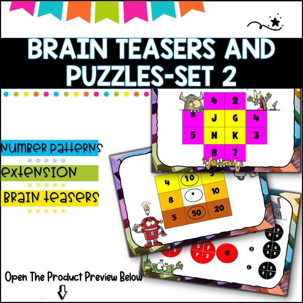 Puzzles and Brain Breaks for Upper Primary- Set 2