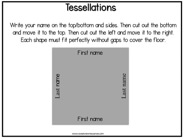 Tessellations- Maths meets Art- Fun Activity #TPTSALESrus