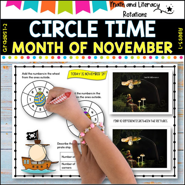 NOVEMBER NO Prep - SUB Pack -Literacy and Number -Grades 1-2 (30 days work)