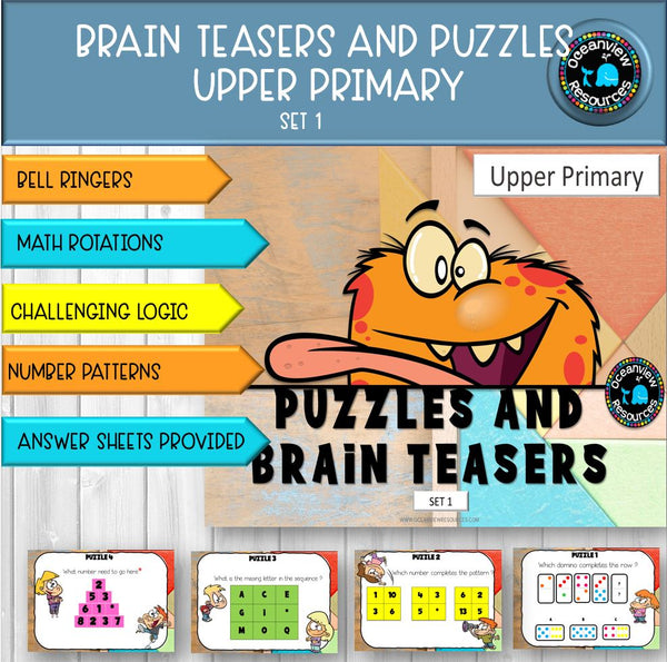 Puzzles and Brain Breaks for Upper Primary- Set 1