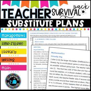 SUBSTITUTE / RELIEF TEACHER RESOURCE- MEGA BUNDLE {substitute, new teacher}