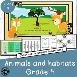 Animals, Habitats and Life Cycles for middle primary students