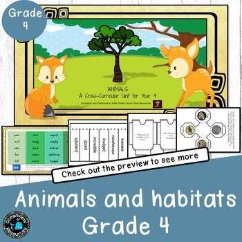 Animals, Habitats and Life Cycles for middle primary students