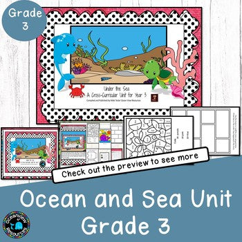 Ocean-sea unit of work for Grade 3 featuring The Snail and the Whale