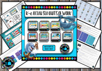 Ocean and animal habitats and environments -UNITS for K-Grade 6 BUNDLE