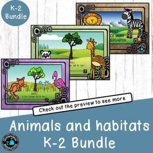 All about Animals, a unit for work for infants children (Bundle)