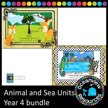 Ocean -sea and Animal units for Grade 4 (bundle)