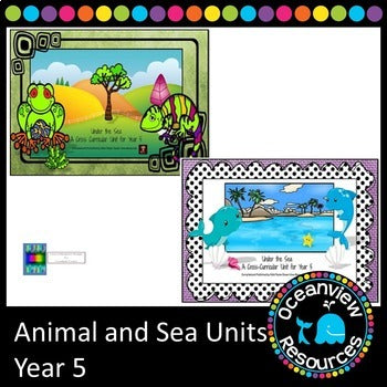 Ocean-sea and Animal units for Grade 5 (bundle)