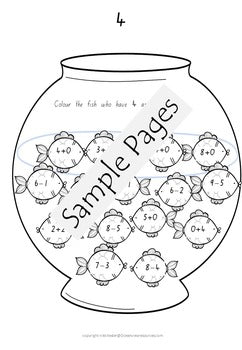 Print and go math worksheets 1-10 for kindergarten