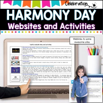 Harmony Day and Harmony Week activities for grades k-6