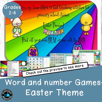 Number and reading games -Easter