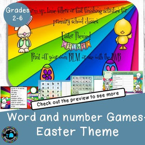 Number and reading games -Easter