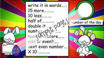 Number and reading games -Easter