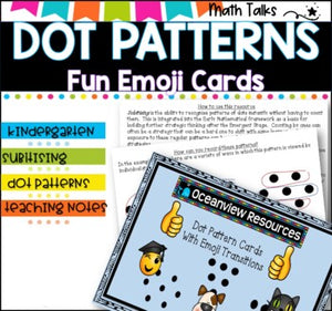 SUBITIZING CARDS I DOT PATTERNS I with emoji transitions