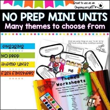 No Prep mini units of work - Blooms taxonomy, great extension activities