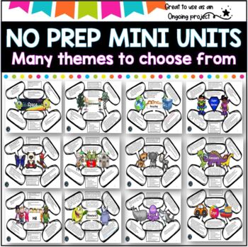 No Prep mini units of work - Blooms taxonomy, great extension activities