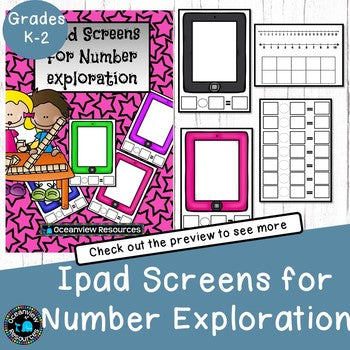 Think mats for Math center Whiteboard iPads