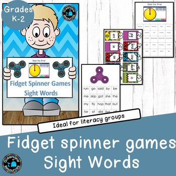 Fidget spinner sight word games I no prep!! I ideal for literacy groups and rotations